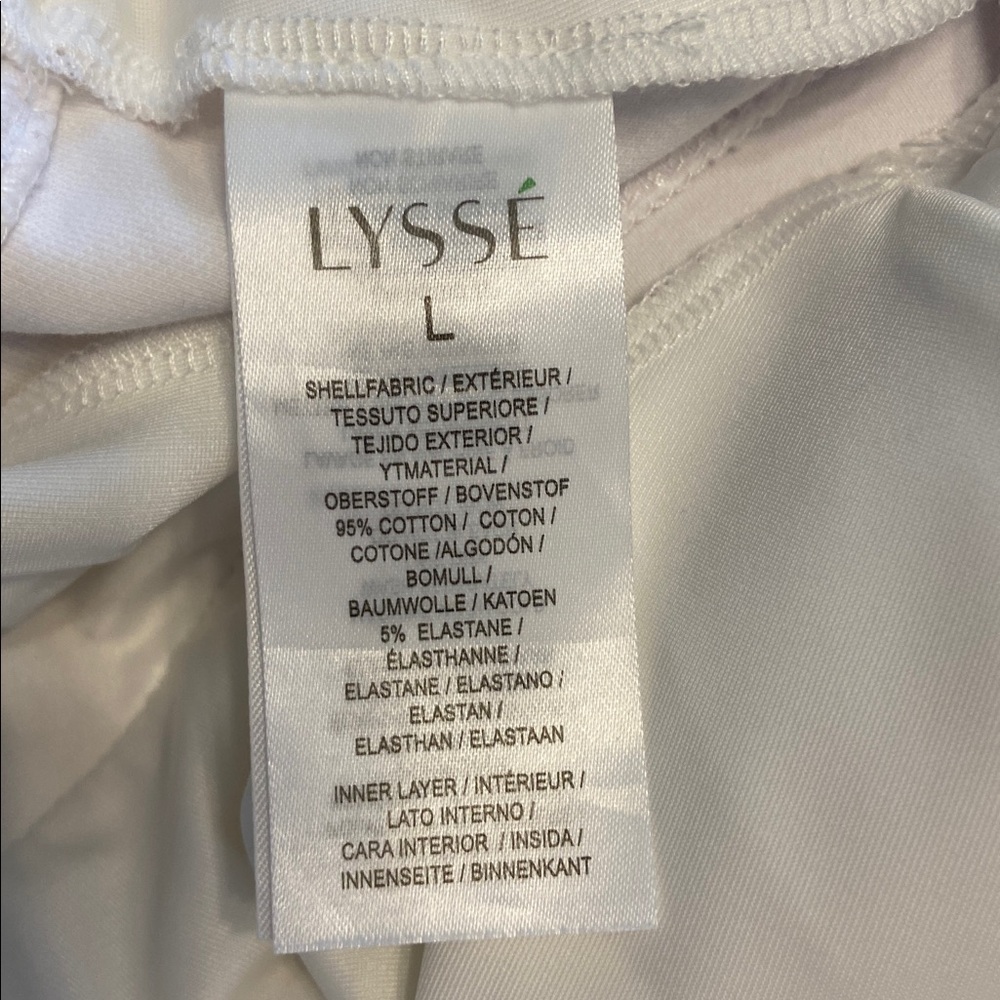 Lysse White  Smoothing Waistband Pants size L inseam 27” waist 32” elastic new - Picture 10 of 12